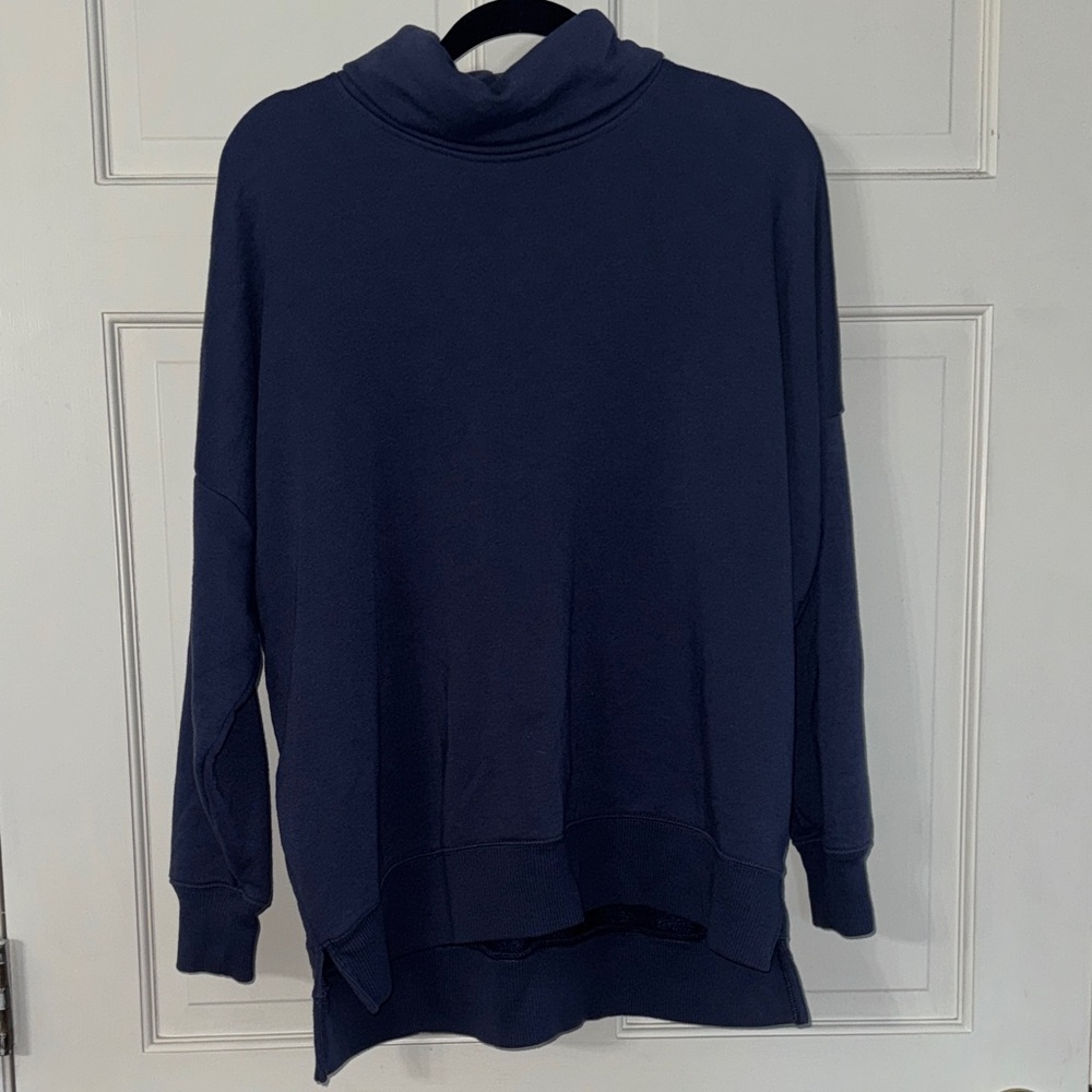 Aerie Navy Cowl Neck Sweater